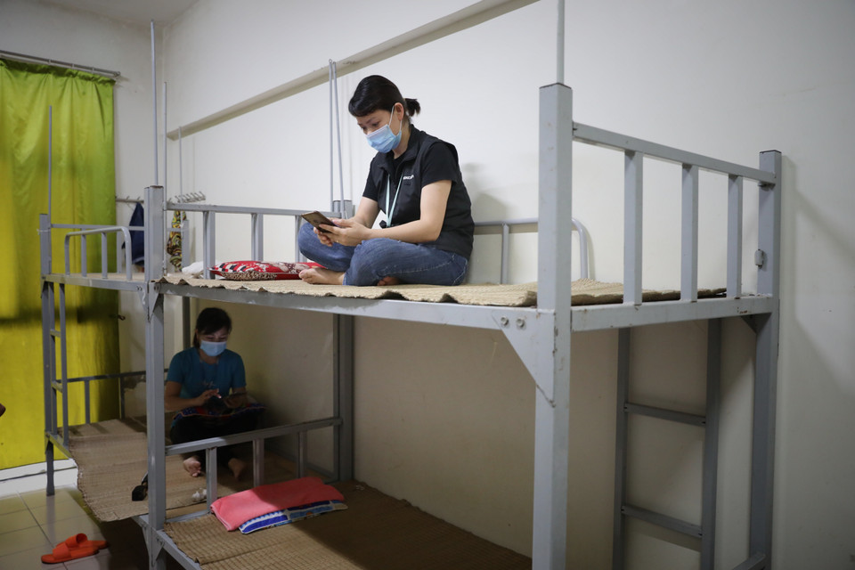 Khu ký túc xá dành cho công nhân ăn ở sinh hoạt khép kín tại Công ty TNHH Fuhong Precision Component. (Ảnh: Danh Lam/TTXVN)