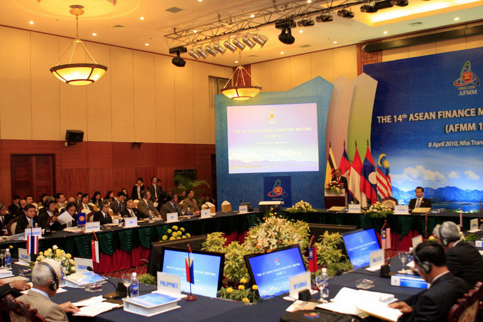 Hội nghị Bộ trưởng Tài chính ASEAN lần thứ 14 (AFMM 14) tại thành phố Nha Trang (Khánh Hòa), ngày 8/4/2010. (Ảnh: Phạm Hậu/TTXVN)