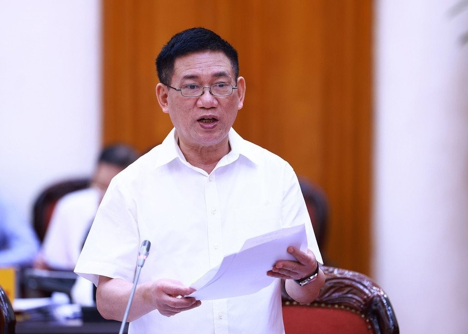 Bộ trưởng Bộ Tài chính Hồ Đức Phớc phát biểu. (Ảnh: Dương Giang/TTXVN)