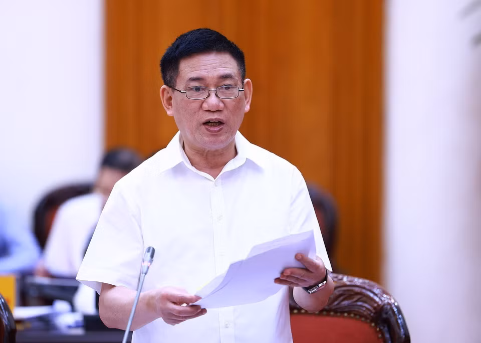 Bộ trưởng Bộ Tài chính Hồ Đức Phớc phát biểu. (Ảnh: Dương Giang/TTXVN)