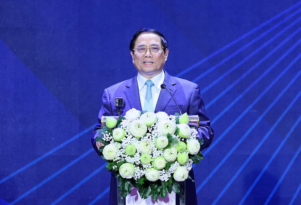 Thủ tướng Phạm Minh Chính phát biểu chỉ đạo hội nghị. (Ảnh: Dương Giang/TTXVN)