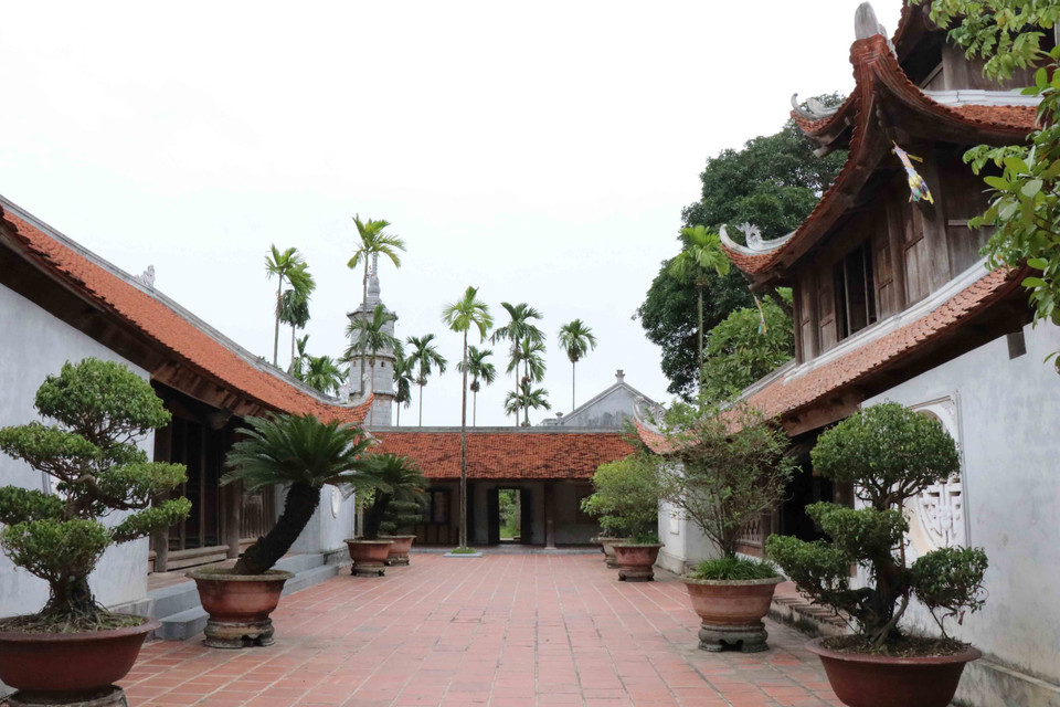 Một góc kiến trúc chùa Bút Tháp. (Ảnh: Thanh Thương/TTXVN)