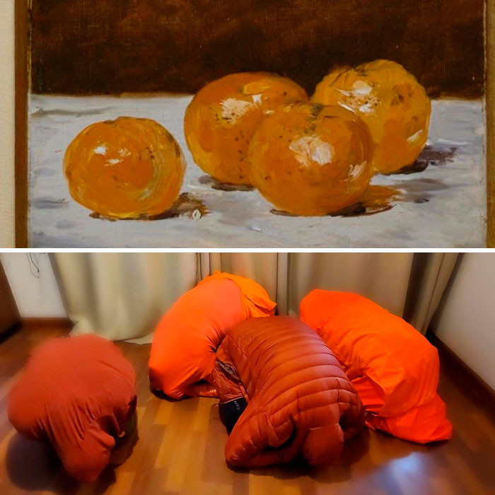  'Four Mandarin Oranges' của Édouard Manet. (Nguồn: Boredpanda)