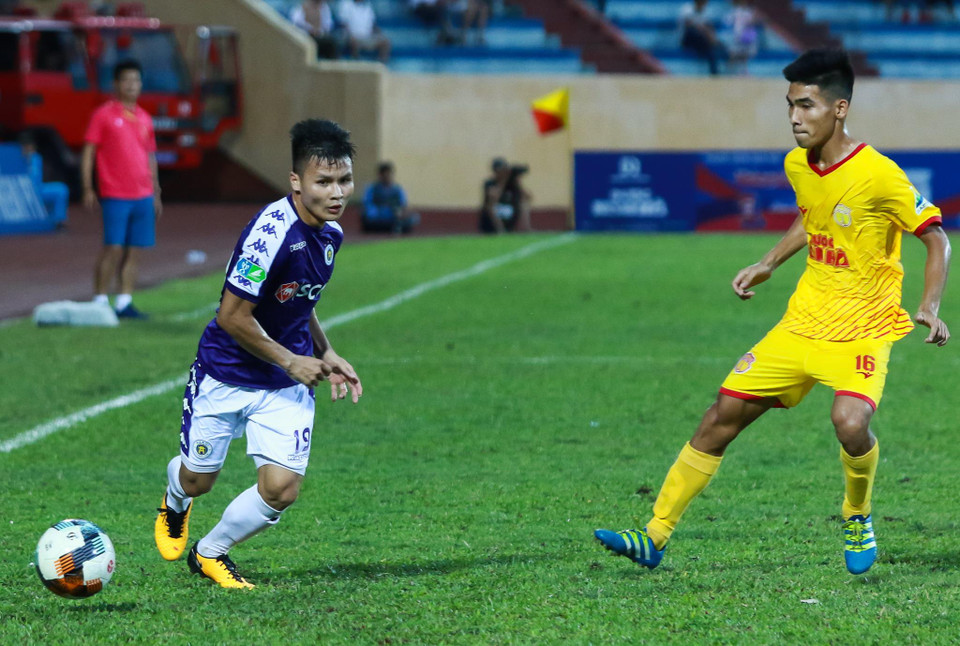 Đánh giá về Quang Hải, huấn luyện viên trưởng Hà Nội FC cho biết phong độ của cầu thủ này đã đạt được 90% so với lúc đỉnh cao và đang ngày một tốt hơn nữa. (Ảnh: Nguyên An/Vietnam+)