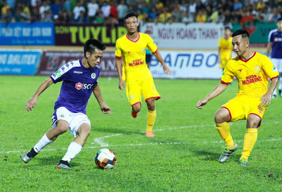 Trước trận đấu với Nam Định vừa qua, Văn Quyết cũng đã thi đấu tốt tại bán kết lượt về AFC Cup 2019 khu vực Đông Nam Á với một bàn thắng. (Ảnh: Nguyên An/Vietnam+)