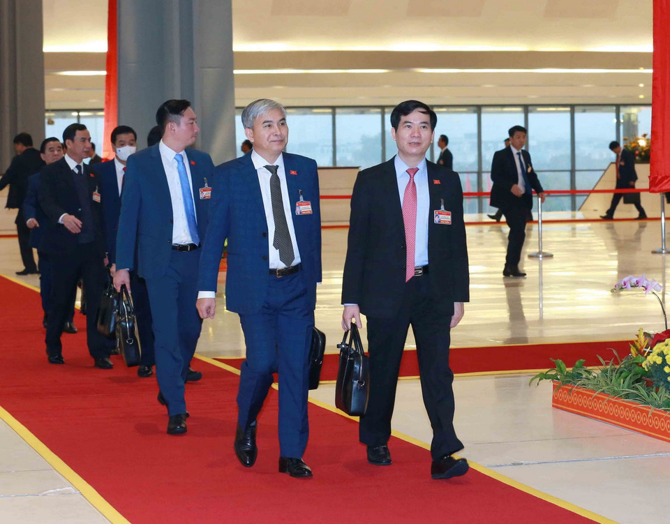 Các đại biểu đến dự phiên họp trù bị. (Ảnh: TTXVN)