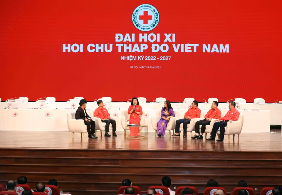 'Diễn đàn Hệ sinh thái nhân đạo' tại phiên thứ nhất của đại hội. (Ảnh: Thanh Tùng/TTXVN)