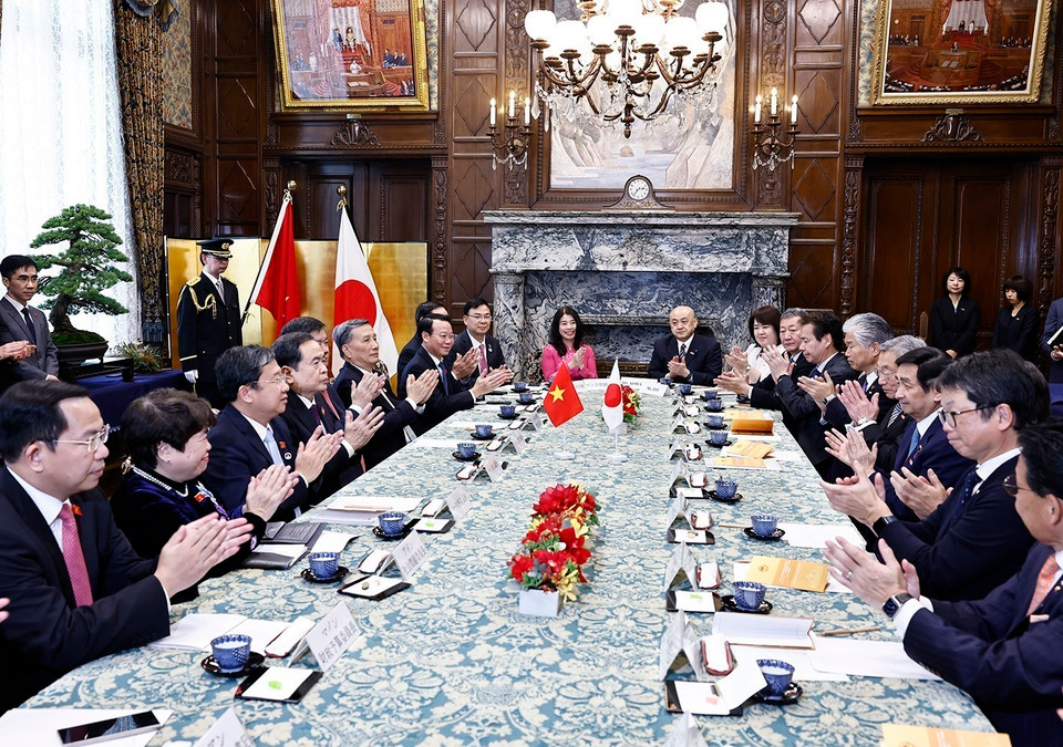 Quang cảnh hội đàm. (Ảnh: Doãn Tấn/TTXVN)