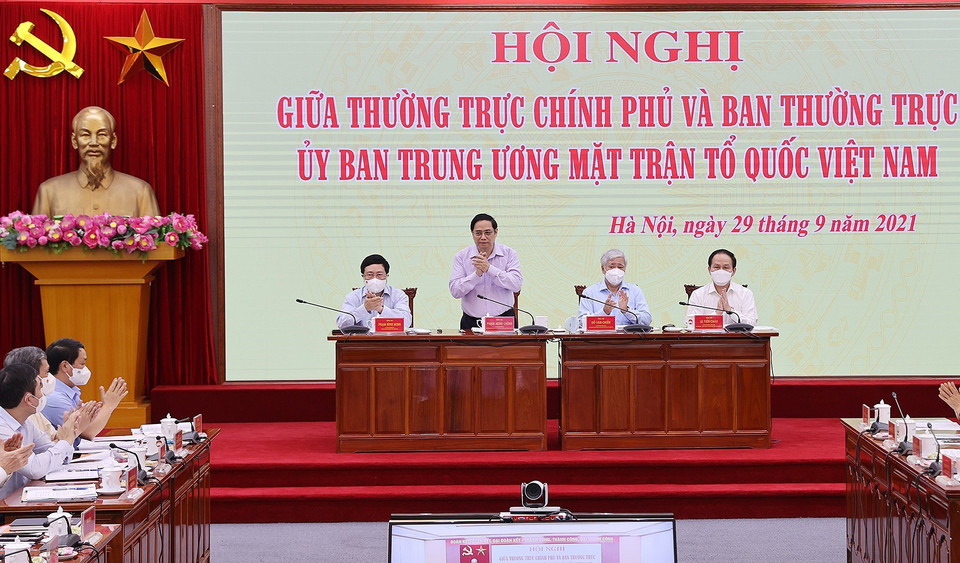 Thủ tướng Phạm Minh Chính tại hội nghị. (Ảnh: Dương Giang/TTXVN)