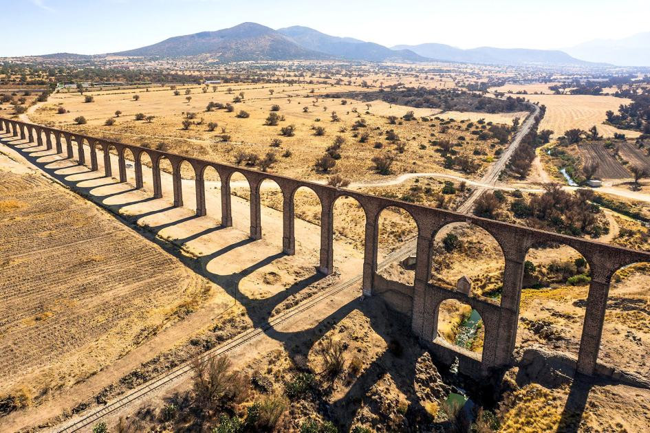 Cầu dẫn nước Padre Tembleque, Mexico. Cầu này được xây ở cao nguyên miền Trung Mexico vào thế kỷ 16 và được UNESCO công nhận là di sản thế giới trong năm 2015.(Nguồn: Nat Geo)