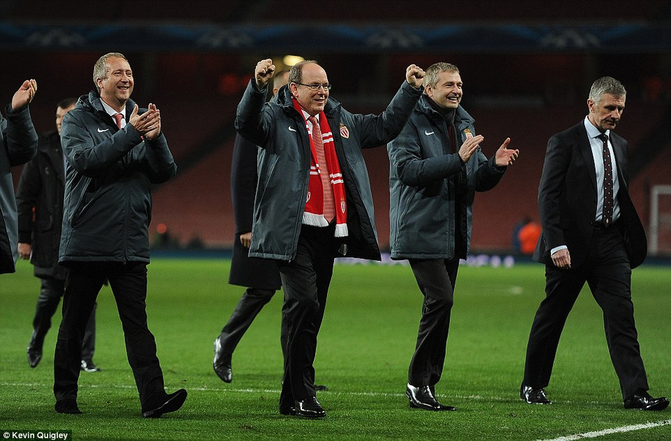 Niềm vui mừng của ban lãnh đạo Monaco.