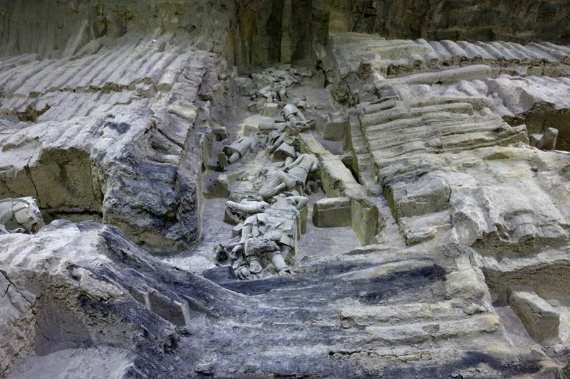 Những bức tượng này đã trở thành những hiện vật quý giá phục vụ công tác nghiên cứu về quân đội và nghệ thuật đúc tượng của thời nhà Tần. (Nguồn: CCTVNews)