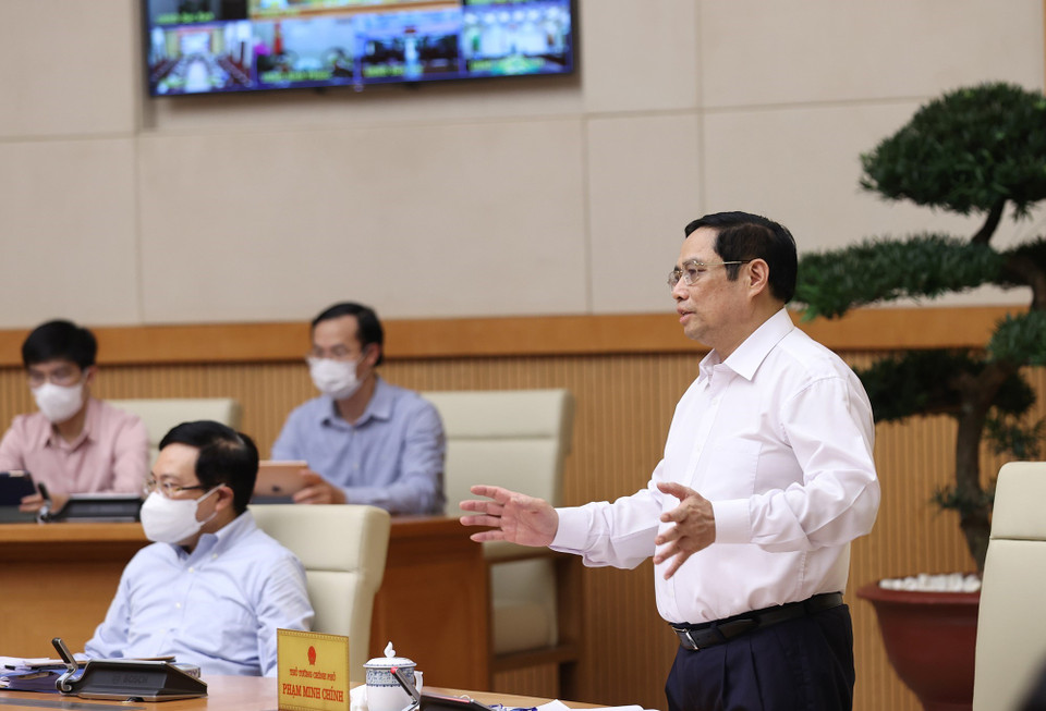 Thủ tướng Phạm Minh Chính phát biểu tại Phiên họp Chính phủ thường kỳ tháng 9. (Ảnh: Dương Giang/TTXVN)