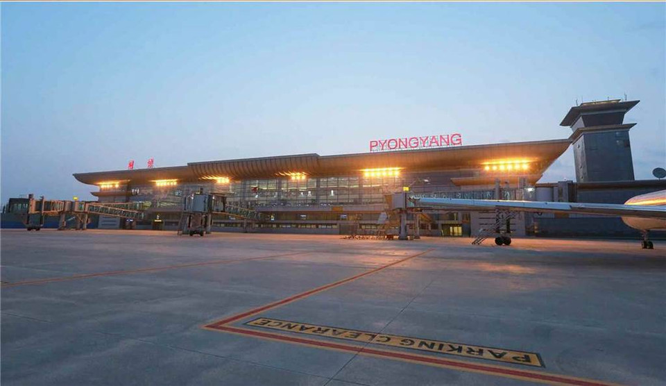 Bên ngoài sân bay quốc tế Bình Nhưỡng. (Nguồn: Reuters)