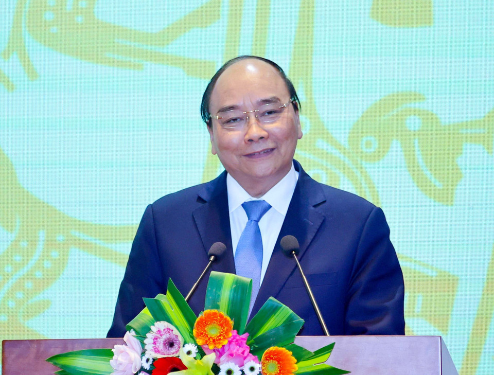 Thủ tướng Nguyễn Xuân Phúc phát biểu. (Ảnh: Thống Nhất/TTXVN)