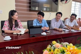 Lãnh đạo Đảng uỷ, UBND xã Thọ Phú thông tin về vụ việc hiệu trưởng Lê Đình Quân đi hát karaoke trong giờ trực bão số 5 là chưa chính xác. (Ảnh: Việt Hoàng/Vietnam+)