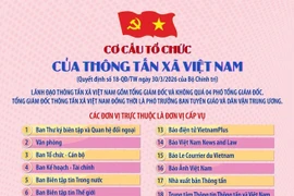 Cơ cấu tổ chức của Thông tấn xã Việt Nam theo Quyết định của Bộ Chính trị
