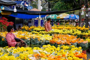 Chợ hoa Cần Thơ. (Nguồn: Dân Trí)