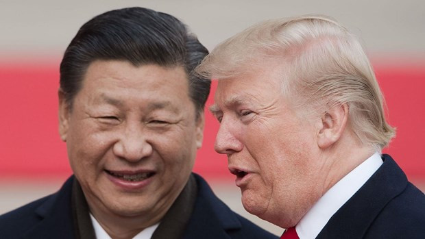 Chủ tịch Trung Quốc Tập Cận Bình và Tổng thống Mỹ Donald Trump. (Nguồn: news.sky.com) Mỹ muốn ký thỏa thuận thương mại với Trung Quốc đúng kế hoạch ảnh 1
