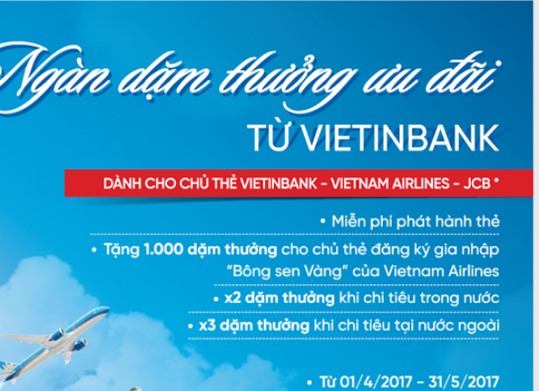 Chủ thẻ tín dụng VietinBank được nhận ngàn dặm thưởng ưu đãi ảnh 1