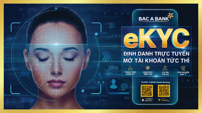 Với eKYC khách hàng chỉ mất ít phút cùng một chiếc smartphone kết nối Internet mà không cần đến trực tiếp điểm giao dịch. (Ảnh: Vietnam+) BAC A BANK ra mắt giải pháp định danh điện tử trên Mobile Banking ảnh 1