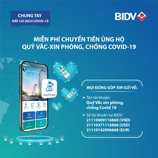 Chuyển tiền ủng hộ không cần nhớ số tài khoản ngay trên app BIDV ảnh 1