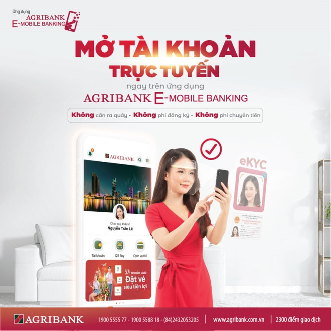 Khách hàng mở tài khoản thanh toán tại Agribank có cơ hội nhận sổ tiết kiệm trị giá 100 triệu đồng. (Ảnh: Vietnam+) Mở tài khoản thanh toán tại Agribank được nhận sổ tiết kiệm ảnh 1