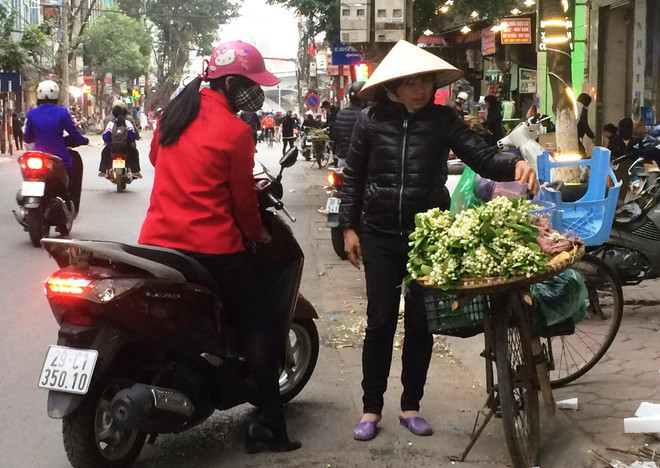 Hoa bưởi ngập tràn trên phố thu hút người dân Thủ đô ảnh 8