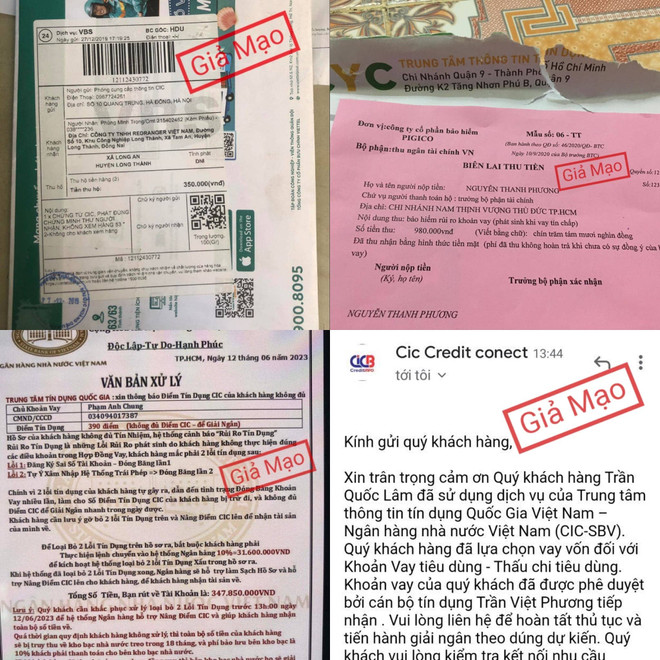 Các trường hợp mạo danh CIC lừa đảo. (Ảnh: PV/Vietnam+) Lừa đảo trực tuyến: Ngân hàng 'vạch mặt' những thủ đoạn mới, tinh vi ảnh 2