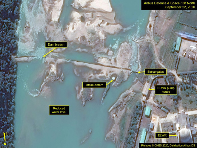 Trang mạng 38 North: Vỡ đập gần khu liên hợp hạt nhân của Triều Tiên ảnh 1