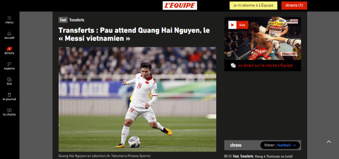 Tờ báo Pháp 'xác nhận' Quang Hải sắp gia nhập Pau FC tại Ligue 2 ảnh 1