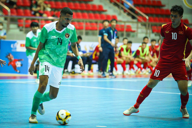 Cận cảnh tuyển futsal Việt Nam hòa 1-1 trong ngày ra quân SEA Games 31 ảnh 7