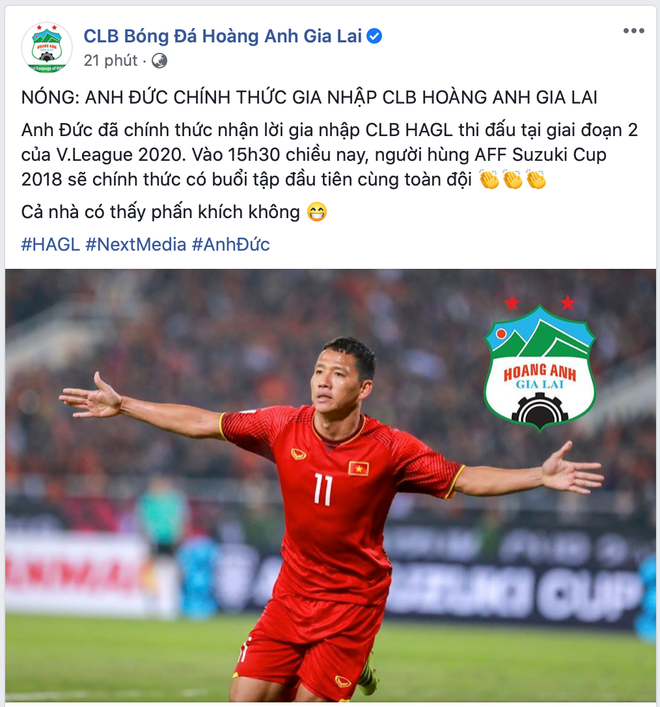 Tiền đạo Anh Đức gia nhập Hoàng Anh Gia Lai ở giai đoạn hai V-League ảnh 1