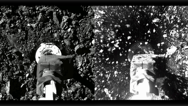 NASA công bố hình ảnh thu thập mẫu vật trên hành tinh Bennu ảnh 1