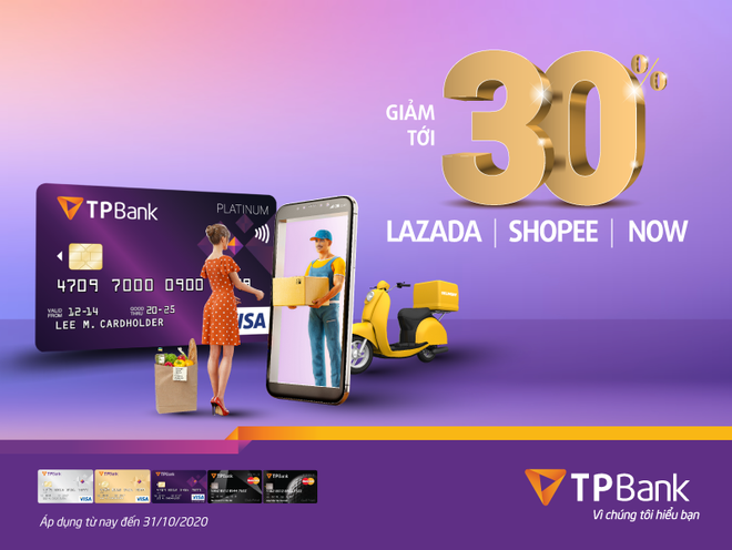 Ưu đãi lên tới 30% với chủ thẻ tín dụng ngân hàng TPBank ảnh 1