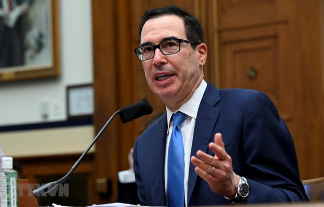 Bộ trưởng Tài chính Mỹ Steven Mnuchin. (Ảnh: AFP/TTXVN) Giới chức Mỹ vẫn bất đồng về gói cứu trợ liên quan đến COVID-19 ảnh 1