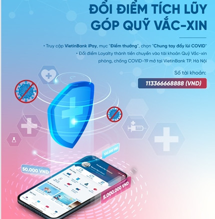 VietinBank đổi điểm tích lũy Loyalty thành tiền ủng hộ vaccine ảnh 1
