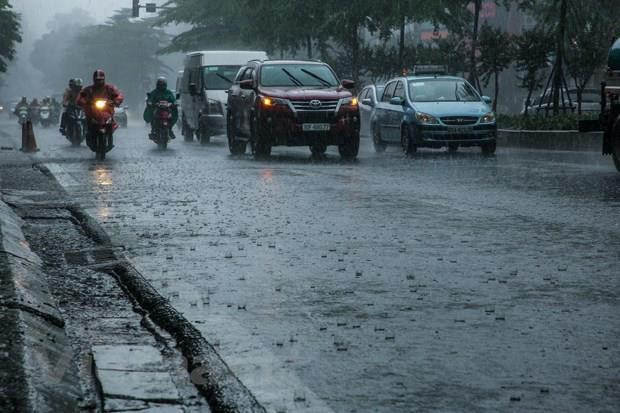 Ảnh minh họa. (Ảnh: Minh Sơn/Vietnam+) Chiều tối và đêm 18/8, các khu vực trong cả nước đều có mưa dông ảnh 1