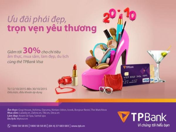 TPBank ưu đãi tới 30% nhân ngày Phụ nữ Việt Nam ảnh 1