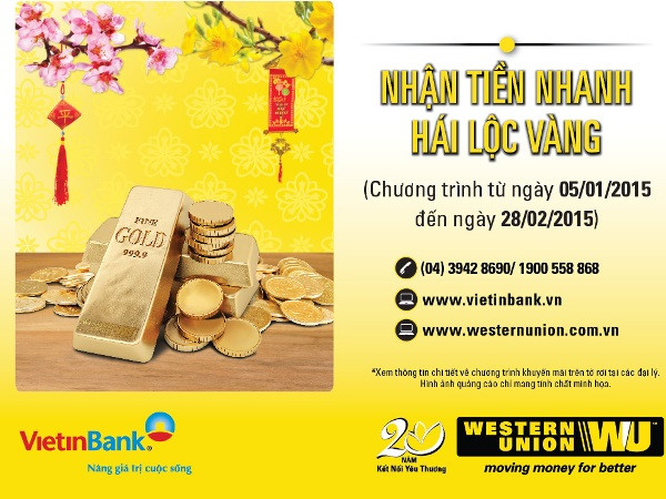 Nhận tiền kiều hối qua VietinBank có cơ hội trúng 1 lượng vàng ảnh 1
