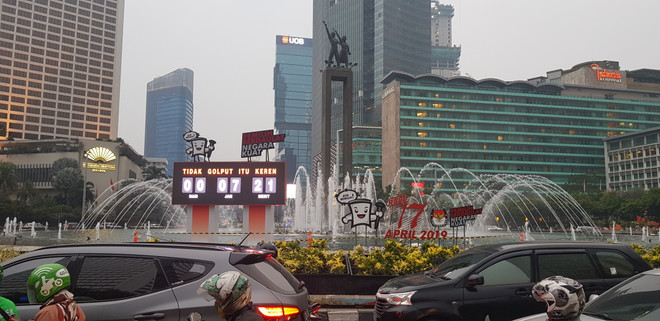 Quang cảnh thủ đô Jakarta. (Nguồn: Đỗ Quyên/TTXVN) Bầu cử Indonesia: An ninh và công tác chuẩn bị đã sẵn sàng ảnh 2