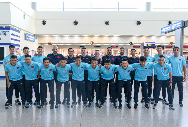 Đội tuyển futsal Việt Nam đã có mặt tại Kuwait để tham dự Vòng chung kết futsal châu Á 2022. (Ảnh: VFF) Lịch thi đấu của đội tuyển futsal Việt Nam tại VCK futsal châu Á 2022 ảnh 1