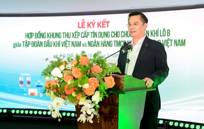 Ông Nguyễn Thanh Tùng - Tổng Giám đốc Vietcombank phát biểu tại sự kiện. (Ảnh: Vietnam+) Screenshot 2024-04-02 214050.png