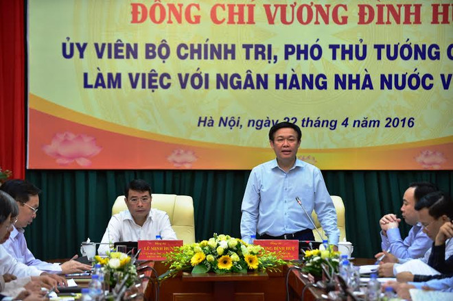Phó Thủ tướng Vương Đình Huệ làm việc với Ngân hàng Nhà nước ảnh 1