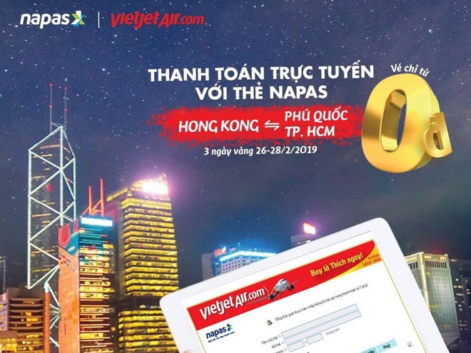 10.000 vé Vietjet tới Hongkong giá từ 0 đồng khi thanh toán qua NAPAS ảnh 1