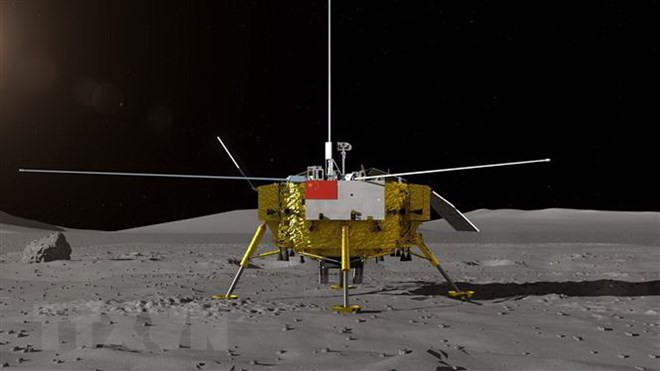 Tàu thăm dò vũ trụ không người lái Hằng Nga 4 của Trung Quốc. (Nguồn: THX/TTXVN) Trung Quốc tuyên bố Hằng Nga 4 hoàn thành sứ mệnh trên Mặt Trăng ảnh 1