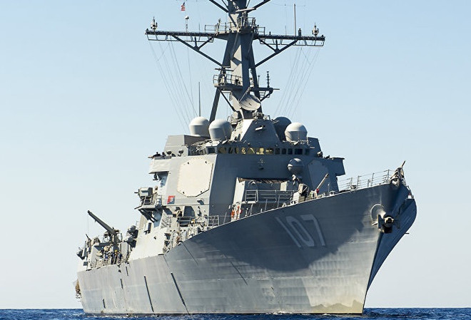 Tàu khu trục tên lửa Gravely của Mỹ tiến vào biển Baltic ảnh 1