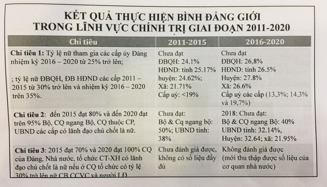 Bình đẳng giới trong chính trị: Chỉ tiêu về lãnh đạo nữ phải toàn diện ảnh 3