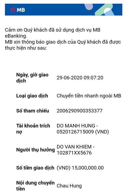 Khách hàng "ngã ngửa" với lệnh chuyển tiền khi chưa từng giao dịch ảnh 2