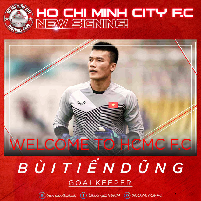 Thủ môn Bùi Tiến Dũng chia tay Hà Nội FC, chuyển tới TP.HCM ảnh 1